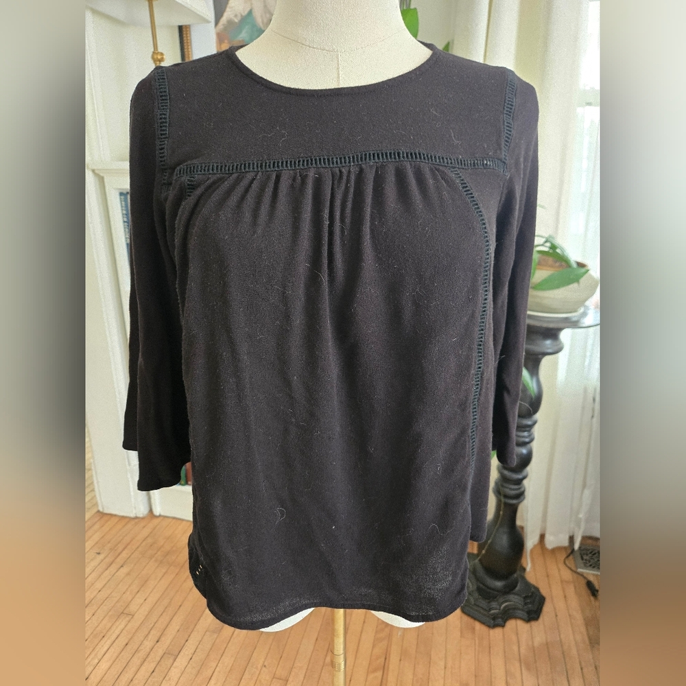 Old Navy Black Petite Long Sleeve Top